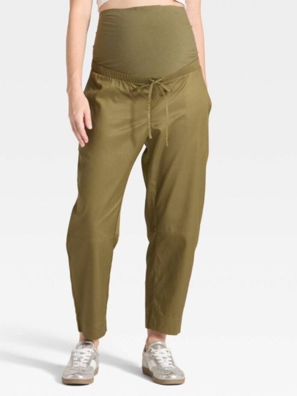 Isabel‎ Maternity Over Belly Barrel Leg Work Pregnancy Pants Sz Medium